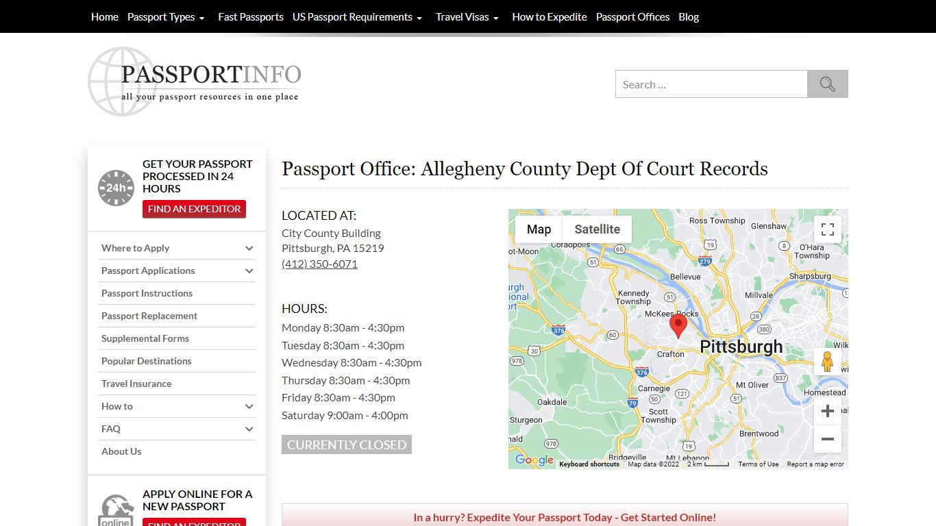 Passport Office: Allegheny County Dept Of Court Records